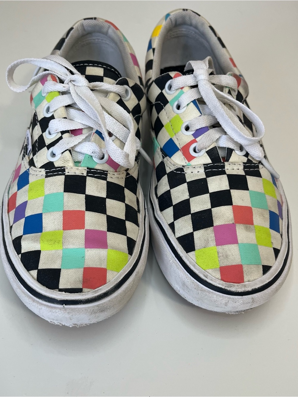 Vans X MoMA Era Skate Sneakers Multi Checkered Mens 5 or Womens 6.5 Comfort NWT